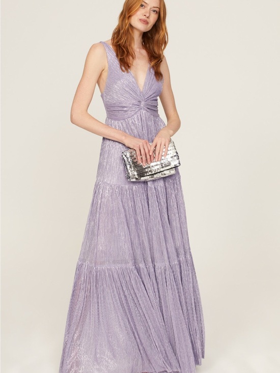Sabina Musayev Dresses & Skirts - Sabina Musayev Sleeveless Lavender Metallic Maxi Dress size S MSRP $400